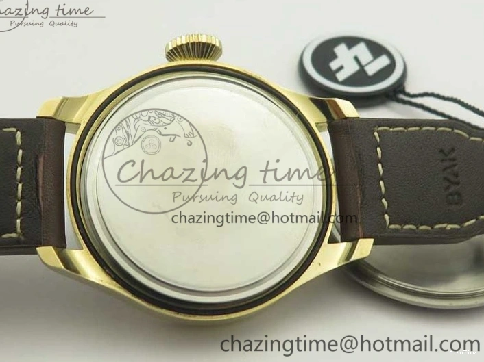 MIROTIME 0311 Big Pilot IW501005 Real Bronze ZF 1:1 Best Edition Black Dial on Brown Leather Strap A Sleek 7192